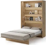 Sklápacia posteľ s pohovkou 140 zvislá Bed Concept vo farbe Dub Artisan