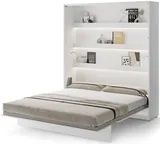 Sklápacia posteľ s pohovkou 180 zvislá Bed Concept vo farbe Alpská biela