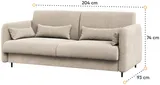 Sklápacia posteľ s pohovkou 180 zvislá Bed Concept vo farbe Alpská biela