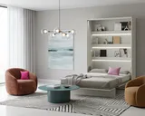 Sklápacia posteľ s pohovkou 140 zvislá Bed Concept vo farbe Kašmír