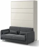 Sklápacia posteľ s pohovkou 160 vertikálna Bed Concept vo farbe Kašmír