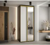 Skriňa s posuvnými dverami so zrkadlom vysoká Davos 3 100 hĺbka 60 cm
