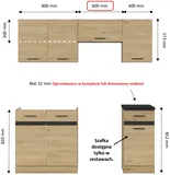 Kuchyňa 180 Junona s pracovnou doskou