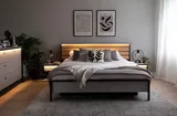 Posteľ 180 s úložným priestorom Gris