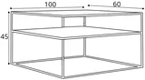 Odkladací stolík Tensio 2 Floor Metal 100x60 cm