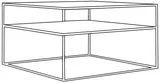 Odkladací stolík Tensio 2 Floor Metal 100x60 cm