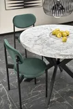 Rozkladací stôl Peroni do jedálne biely mramor-čierny