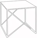 Odkladací stolík 50x50 cm Memo Metal