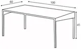 Odkladací stolík 100x60 cm Obroos Metal