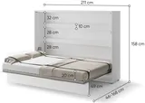 Sklápacia posteľ horizontálna 140 Bed Concept