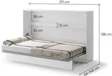 Sklápacia posteľ vodorovná 120 Bed Concept