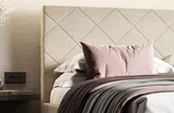 Čalúnená posteľ Slim 160x200 s roštom a elegantným čelom postele