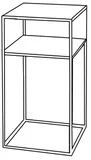 Odkladací stolík Tensio 2 Floor Metal 30