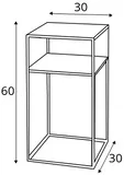 Odkladací stolík Tensio 2 Floor Metal 30