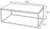 Stolík Tensio Solid Wood 100x60 cm