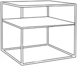Odkladací stolík Tensio 2 Floor Metal 50