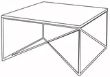 Odkladací stolík 80x80 Memo Solid Wood