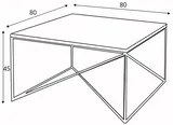 Odkladací stolík 80x80 Memo Solid Wood