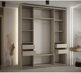 Skriňa s posuvnými dverami so zrkadlom Dakota 3 190 cm 60 cm hĺbky