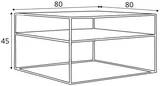 Odkladací stolík Tensio 2 Floor Metal 80