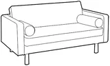 Dvojmiestna pohovka Topic Wood