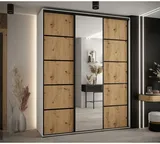 Skriňa s posuvnými dverami so zrkadlom Davos 5 200 cm 45 cm hĺbky
