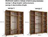 Skriňa s posuvnými dverami so zrkadlom Davos 5 200 cm 45 cm hĺbky