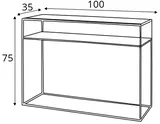 Konzolový stolík 100x35 cm Tensio 2 Floor Metal