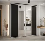 Šatní skriňa s posuvnými dverami so zrkadlom vysoká Davos 3 210 hĺbka 60 cm