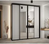 Šatní skriňa s posuvnými dverami so zrkadlom vysoká Davos 3 210 hĺbka 60 cm