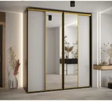 Šatní skriňa s posuvnými dverami so zrkadlom vysoká Davos 3 210 hĺbka 60 cm