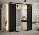 Šatní skriňa s posuvnými dverami so zrkadlom vysoká Davos 3 210 hĺbka 60 cm