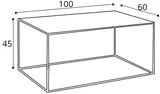 Odkladací stolík Tensio Metal 100x60 cm