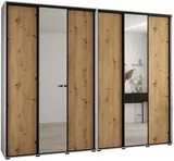 Skriňa s posuvnými dverami so zrkadlom vysoká Davos 3 300 hĺbka 45 cm