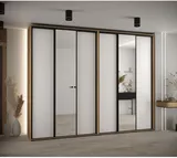 Skriňa s posuvnými dverami so zrkadlom vysoká Davos 3 300 hĺbka 45 cm