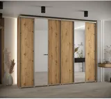 Skriňa s posuvnými dverami so zrkadlom vysoká Davos 3 300 hĺbka 45 cm
