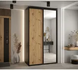 Posuvná skriňa so zrkadlom vysoká Davos 3 130 hĺbka 60 cm