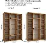 Skriňa s posuvnými dverami so zrkadlom vysoká Davos 3 180 hĺbka 45 cm