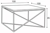 Odkladací stolík 100x100 Memo Solid Wood