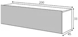 Závesný TV stolík Nicole 200 cm