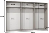Skriňa Sandi 3 300 cm