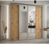 Skriňa s posuvnými dverami so zrkadlom vysoká Davos 3 240 hĺbka 60 cm