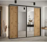 Skriňa s posuvnými dverami so zrkadlom vysoká Davos 3 260 hĺbka 60 cm