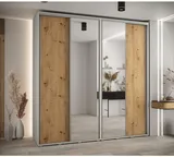 Skriňa s posuvnými dverami so zrkadlom vysoká Davos 3 230 hĺbka 60 cm