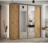 Skriňa s posuvnými dverami so zrkadlom vysoká Davos 3 230 hĺbka 60 cm