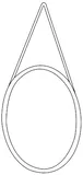 Zrkadlo na remienku Grace 60 cm