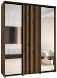 Skriňa s posuvnými dverami so zrkadlom Lanko 2 200 cm 45 cm hĺbky