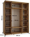 Skriňa s posuvnými dverami Sapporo 1 200 60