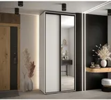 Skriňa s posuvnými dverami so zrkadlom vysoká Davos 3 100 hĺbka 45 cm