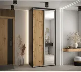 Skriňa s posuvnými dverami so zrkadlom vysoká Davos 3 100 hĺbka 45 cm
